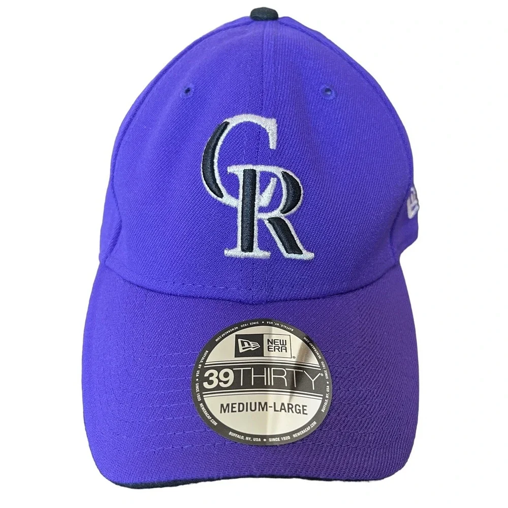 Colorado Rockies New Era 39THIRTY Hat M/L Purple Alt 2 Team Classic MLB Cap